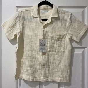 Zara Kids Cream Button Down Shirt